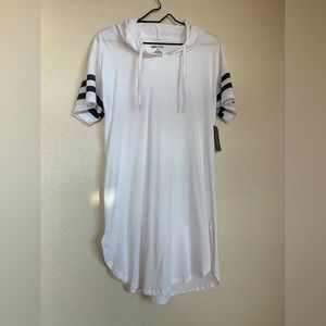 Women hoodie short sleeve dress